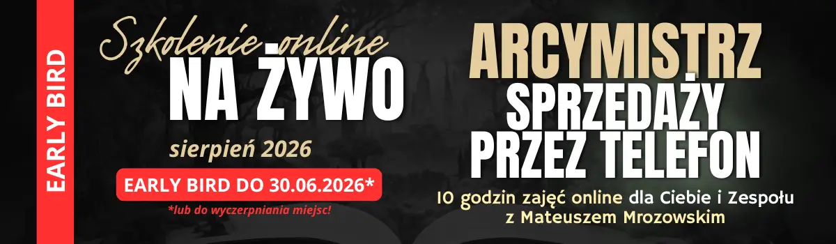 Arcymistrz sprzedaży przez telefon Mateusz Mrozowski