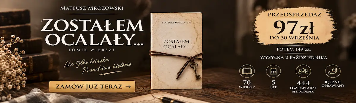 Zostałem ocalały Tomik wierszy Mateusz Mrozowski